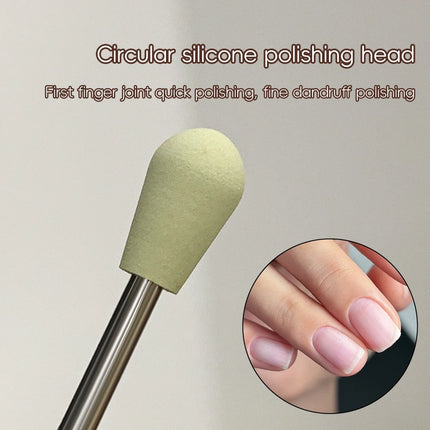 1PCS Round/Pointed Tip Silicone Polishing Bit Electric Manicure Machine Nail Drill Access Nail Buffing Tips Nail Detail Tools