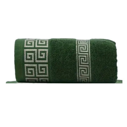 1/4/6PCS 100% Cotton Green Towels Set 34x74cm 70x140cm Embroidered Hotel Bath Towels For Adult Quick-Dry Thicken Soft Face Towel