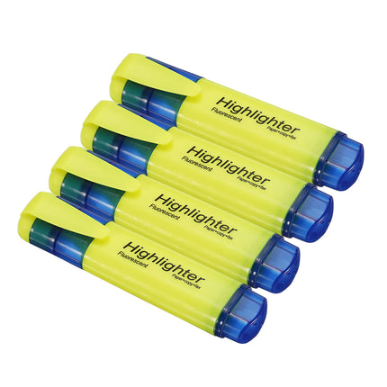 4/6Pc Highlighter Fluorescent Pen Broad Tip Writing Marker Pens for Art Drawing Doodling Marking Office Stationery School Supply