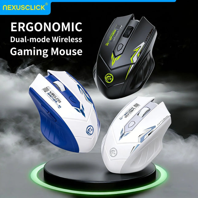NexusClick Bluetooth 5.4 & 2.4G Wireless Mouse With Finger Rest, 6 Buttons Gaming Office Silent Mice Rechargeable - product i