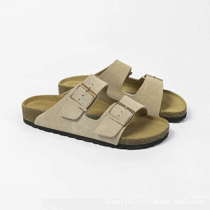 Double breasted sandals, outdoor flip flops, men's and women's soft shoes for outdoor wear