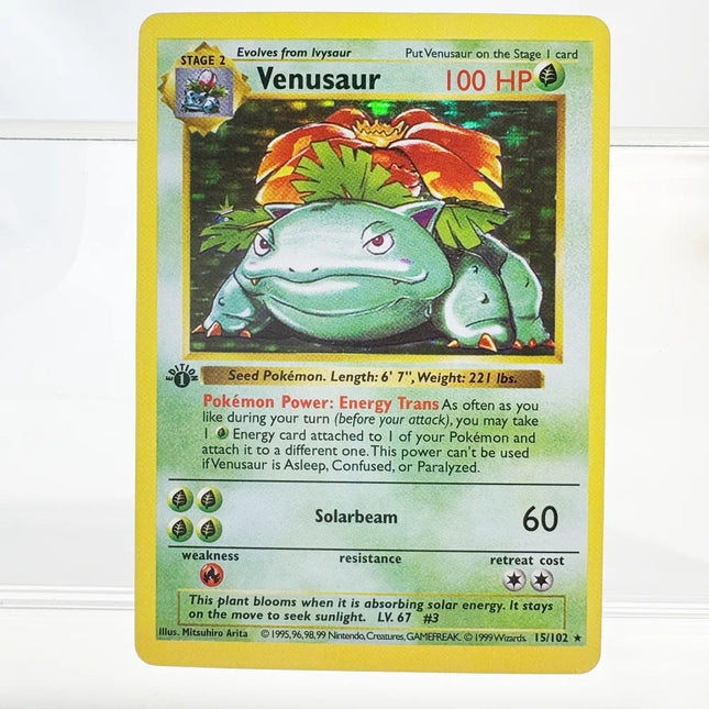 Pokémon Einzelne Proxy-Karten 1996 1. Auflage Glurak Bisaflor Turtok Hobbys Sammlerstücke Spielesammlung PTCG Anime Karten