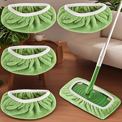 4 Reusable Mop Pads with High Water Absorption and Ultra-fine Fiber Cleaning Pads That Can Firmly Adhere To Most - product im