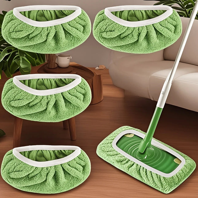 4 Reusable Mop Pads with High Water Absorption and Ultra-fine Fiber Cleaning Pads That Can Firmly Adhere To Most - product im