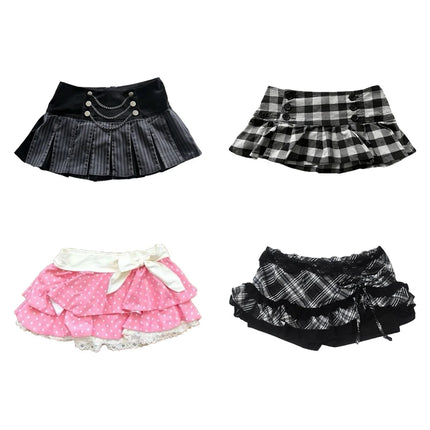 Summer women's fashionable Y2K half-length skirt, figure-hugging and sexy chick mini skirt, hip-hop punk streetwear