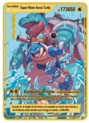 999999 Points HP Pokemon Metal Card Charizard Golden Metal Super Cards English Card Mewtwo Vmax Mega Anime Game Collection Gifts