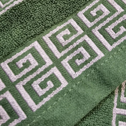 1/4/6PCS 100% Cotton Green Towels Set 34x74cm 70x140cm Embroidered Hotel Bath Towels For Adult Quick-Dry Thicken Soft Face Towel