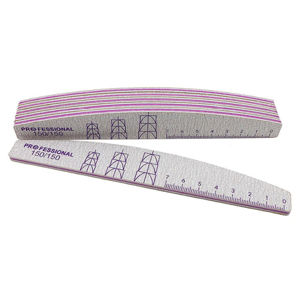 5/10 Pcs Double Sided Nail Art File Set With Scale Grey Sandpaper Nail Stylist Supplies Manicure Products Sand Nails Salon Tools