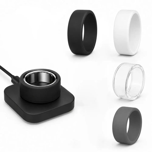 Ultra-Thin Ring Cover for Oura Ring 5, Anti-Scratch Silicone Smart Protector Elastic Ring Finger Case Work Out Gym for Women Men