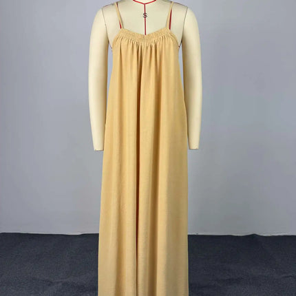 Long Dress Women Sling Dresses A Line Vestidos Y2k Streetwear V Neck Sleeveless Casual Loose Elegant Party Night Work 2026