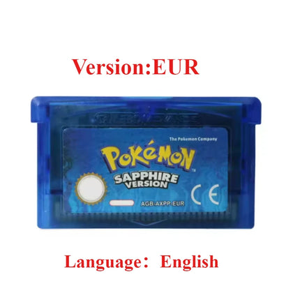 GBA Game Pokemon Series 32 Bit Video Game Cartridge Console Card Pokemon Emerald Ruby FireRed LeafGreen Sapphire Multi-language