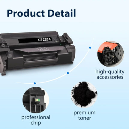 CF226A toner cartridge details: professional chip and premium toner