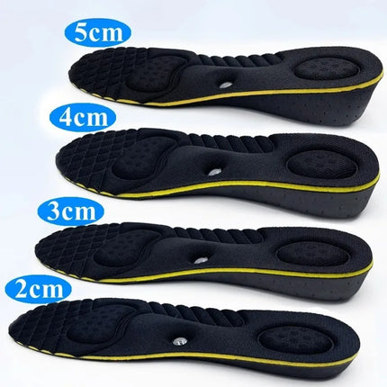 1Pair Height Increase Insoles 2-5cm, Magnet Massage Invisible Lift Cushion Heel Pads for Men Women, Taller Comfort Shoe Inserts