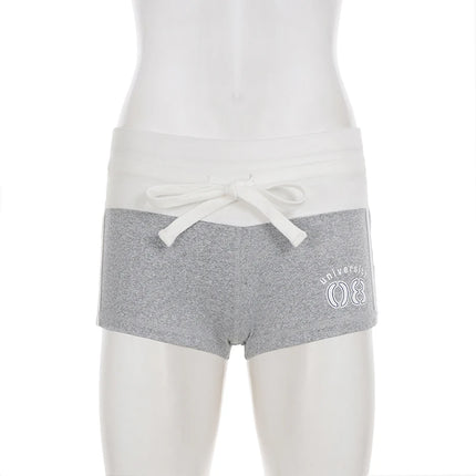 SUCHCUTE Y2k Low-wrise Short For Women Grunge Harajuku Letter Shorts Print Sexy Casual Bottom Coquette Outfit Summer streetwear