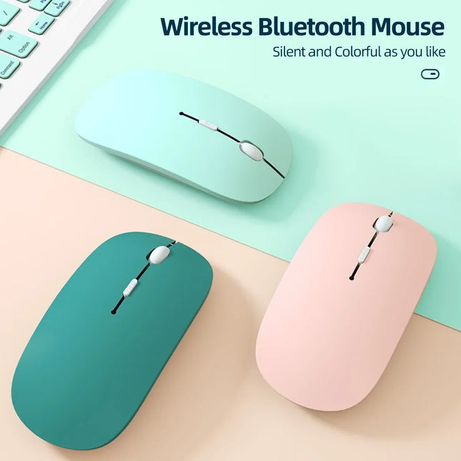 Wireless Bluetooth-compatible Mouse Portable Ergonomic Computer Mice For Laptop Ipad Tablet Pc Mobile Phone Office - product