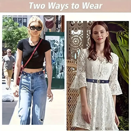 Traceless Invisible Elastic Belt Women's Belt Jeans Pants Men's Elastic Belt - product image from BSM MART