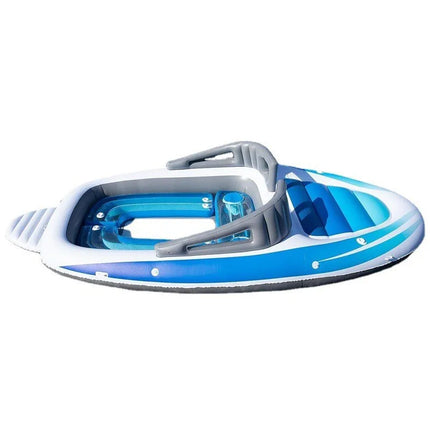 400cm Inflatable PVC Thickened Inflatable 6 Person Island Floating Bed Inflatable Yacht Floating Boat For Water Sports