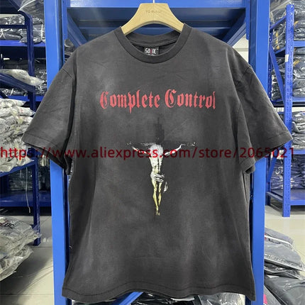 Washed Saint T-Shirt Men Women Best Quality Tee Tops Vintage T Shirt