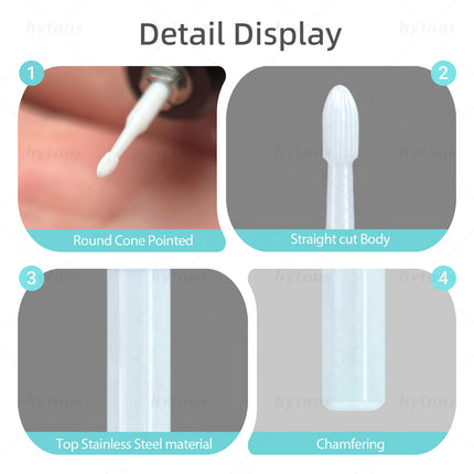 HYTOOS Cuticle Cleaner White Ceramic Nail Drill Bits for Dead Skin Cleaning Tool Pro Manicure Drill Bits for Nail Technicians