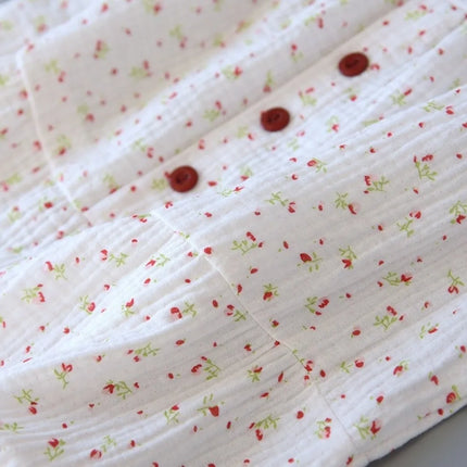Pajamas Soft Floral Print Nightgown Comfortable Casual Sleeping Skirt Elegant Nightdress Home Wear