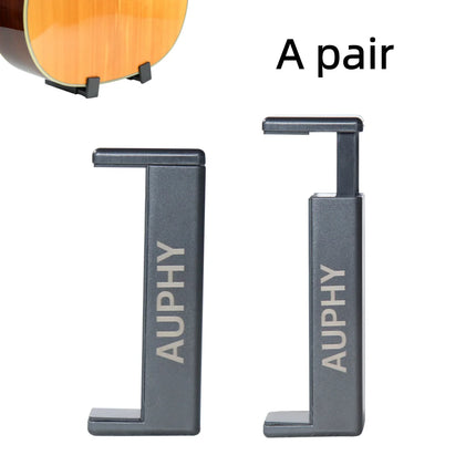 AUPHY SGS22 Acoustic Guitar Stand Clip-on 2Pcs, Seamless Play-to-Rest Switching Ultra-light Portable Mini Floor Holder Black