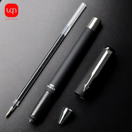 Matte Black 0.7mm Signature Gel Pen Set with Large Capacity Replaceable Refills Business Office Writing Pens