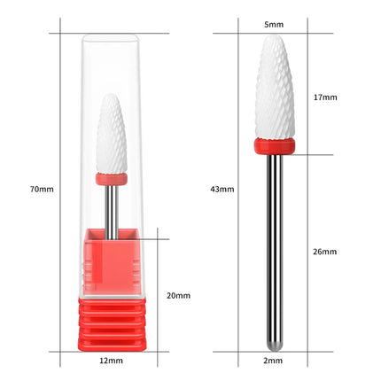 4/6pc Ceramic Nail Drill Bits Kit Milling Cutter Electric Manicure Drill Accessories Tools for Nails Gel Polish Acrylic Remove