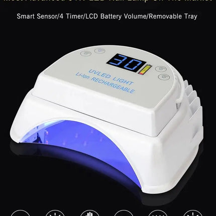 2025 Popular Nail Salon Product Rechargeable Quick-drying UV/LED Dual Light for Nails Art