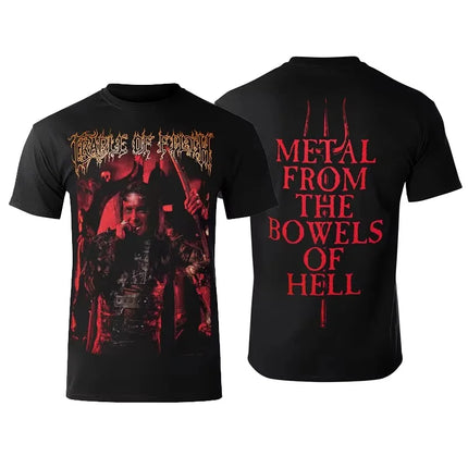 Classic Cradle of Filth Band Extreme Gothic Black Metal Casual T-Shirt Cotton Graphic Tee Men Women Summer Streetwear