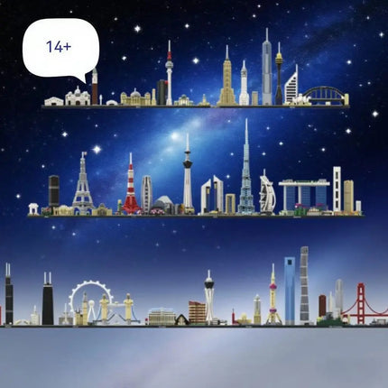 In stock Berlin Venice Tokyo London Shanghai San Francisco Chicago City Building Blocks Adult Children Toys Gifts