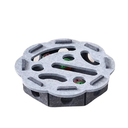 Cat Scratching Posts For Indoor Cat Puzzle Toy Felt Puzzle Box Cat Exercise Toy with Ball Kitten Interactive Indoor Exercise Toy