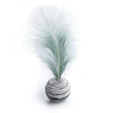 Pet Cat Interactive Toy Star Foam Ball With Feather EVA Lightweight Throwing Play Ball Star Pattern Funny Chewing Toy For Daily
