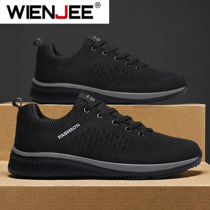 Men Running Walking Knit Shoe Casual Sneakers Breathable Sports Running Athletic Gym Lightweight - BSM MART