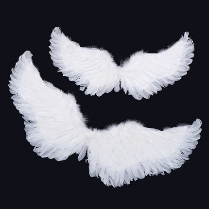 1Pc Kids Adult Party Swallow White Angel Feather Wings Wands Cosplay Elastic Straps Wedding Birthday Halloween Christmas