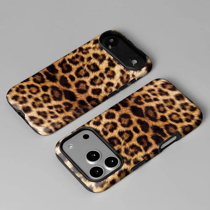 Phone Case For iPhone 17 16 15 13 12 11 14 Pro Max 7 8 Plus Mini XR XS Max Luxury Leopard Print 2 IN 1 Film shell Cover