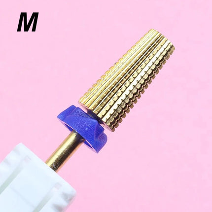 Professional 5 In 1 Golden Tungsten Steel Nail Milling Drill Bits Multi-Functional Carbide With High Hardness Manicure Tool Acce