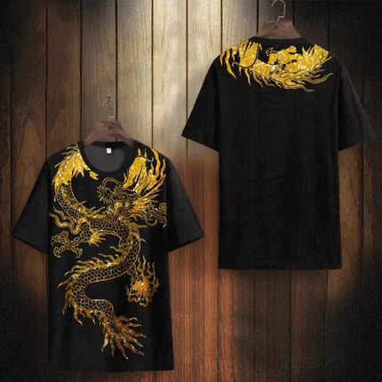 New Chinese Style T-Shirts Dragon Totem 3D Print Men Women Tees Short Sleeve Round Neck T Shirt Harajuku Y2K Tops Men's Clothing