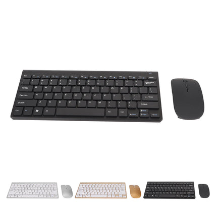 Wireless Keyboard Mouse Kit Slim Wireless Key Mouse Combo Portable Beautiful Power Saving Silent Button LED - product image f