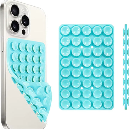 Silicone Suction Cup Phone Case Mount Double Sided Hands-Free Strong Grip Holder for Selfies and Videos for iPhone Android
