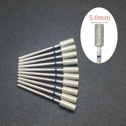 10 Piece Nail Milling Cutter Set Diamond Electric Nail Enhancement Drill Nail Drill Corner Cleaning Drill Burr Accessories Tool