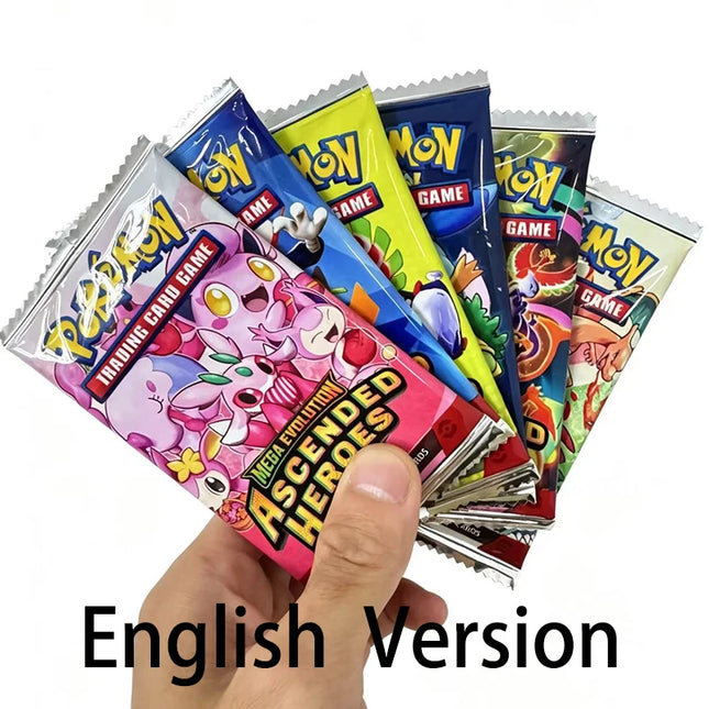 360tlg. Pokémon-Karten-Komplettset MEGA-ENTWICKLUNG Aufgestiegene Helden TCG Erweiterungs-Boosterbox Sammelkarten 36er-Pack Box Englische Version