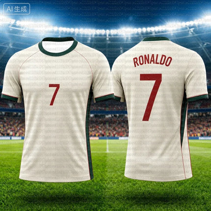 Fashion Ronaldo Unisex Jersey Collectible Soccer Fan T Shirt Lightweight Breathable Football Sportswear for Men Women Streetwear