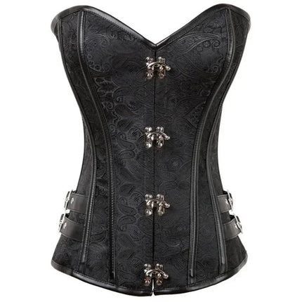 Steampunk Overbust Corset Retro Gothic Clothing Women Clubwear Bustiyer Corselet