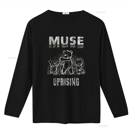 Best Seller Muse Uprising Bear Design Cotton T Shirt Merch for American Style vintage Washed Unisex streetwear homme graphic