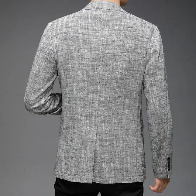 Koreanischer Frühling Herrenbekleidung Dünner Stil Umlegekragen Einreihige Minimalistische Mode Langärmelige Lockere Blazer Jacke Oberteil