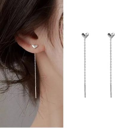 French Luxury Sweet Romantic Long Zircon Tassel Twisted Earrings for Women Temperament Wedding  Banquet Jewelry Gift