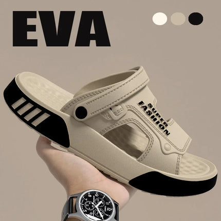 2026 Men Slippers Summer EVA Soft-soled Platform Slides Sandals Indoor Outdoor Walking Beach Shoes Flip Flops Mens Home Shoes