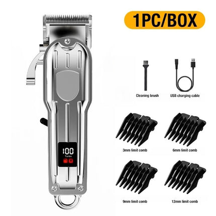 All Metal Blade Men's Hair Clippers, Electric Push Clippers, Household Electric Hair Clippers, Hair Salons, High-power Pet Hair
