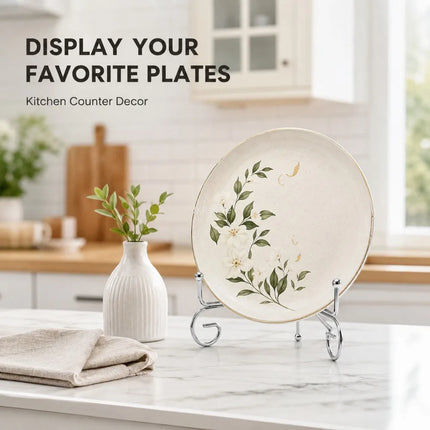 Iron Foldable Metal Plate Display Easel Stand Book Picture Frame Holder Kitchen Counter Home Decoration Storage Rack