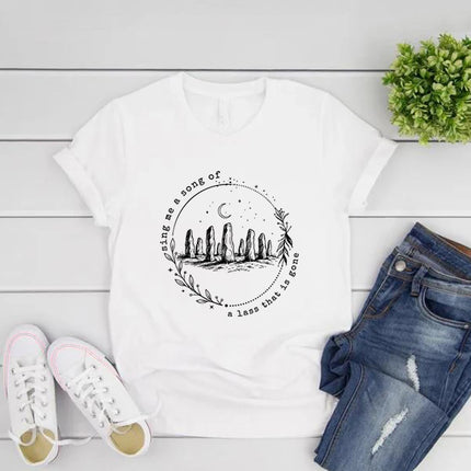 Sing Me A Song Shirt Outlander T-shirt Sassenach Fraser's Ridge Tee Women Short Sleeve T-Shirts Casual Graphic Women Clothing